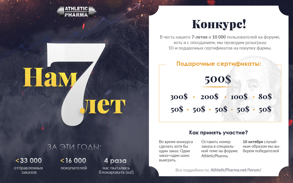 AthleticPharma - 16 лет честной работы! РФ=>РФ - Бодибилдинг форум AnabolicShops